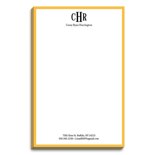 Essential Border Monogram Notepads